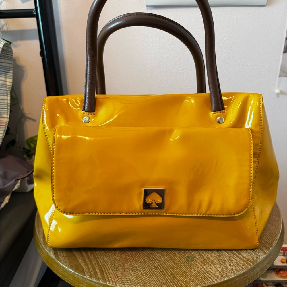 Kate Spade yellow patent bag